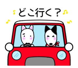 Bucket dog by Miniture bull terrier 2 sticker #4417107