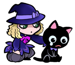 Little witch of black "MILLIE" sticker #4417143