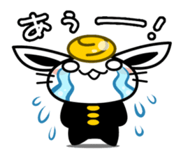 Cute Rabbit wearing the School uniform sticker #4418770