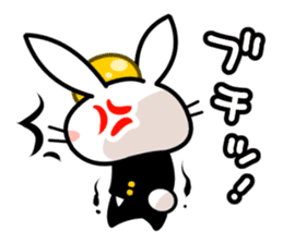 Cute Rabbit wearing the School uniform sticker #4418772