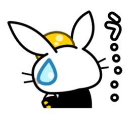Cute Rabbit wearing the School uniform sticker #4418773