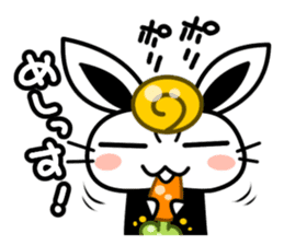 Cute Rabbit wearing the School uniform sticker #4418779