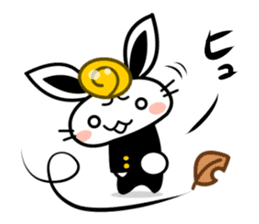 Cute Rabbit wearing the School uniform sticker #4418783