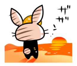 Cute Rabbit wearing the School uniform sticker #4418784