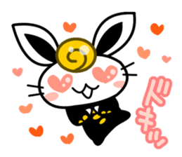 Cute Rabbit wearing the School uniform sticker #4418788