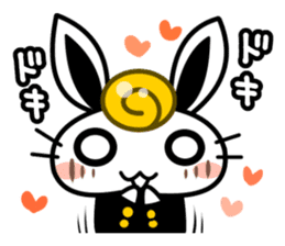 Cute Rabbit wearing the School uniform sticker #4418789