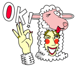 Honny who put on a whole wear of sheep. sticker #4420915