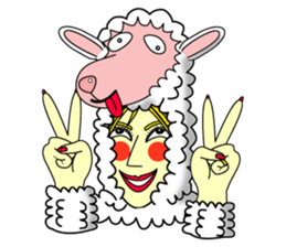 Honny who put on a whole wear of sheep. sticker #4420916