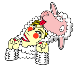 Honny who put on a whole wear of sheep. sticker #4420917