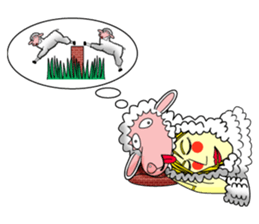 Honny who put on a whole wear of sheep. sticker #4420918