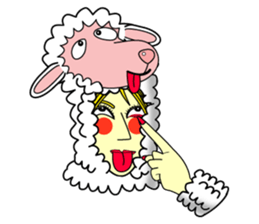 Honny who put on a whole wear of sheep. sticker #4420919