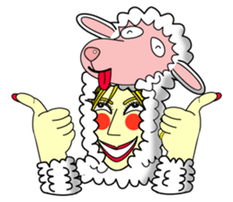 Honny who put on a whole wear of sheep. sticker #4420920