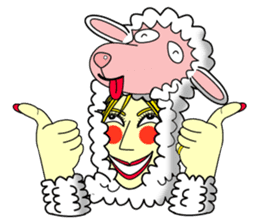 Honny who put on a whole wear of sheep. sticker #4420920