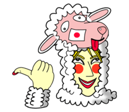 Honny who put on a whole wear of sheep. sticker #4420921