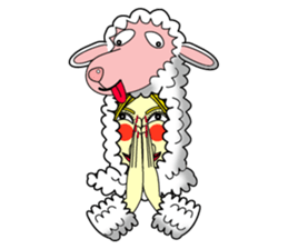 Honny who put on a whole wear of sheep. sticker #4420922