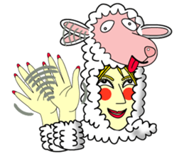Honny who put on a whole wear of sheep. sticker #4420925