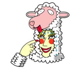 Honny who put on a whole wear of sheep. sticker #4420926