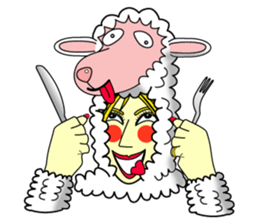 Honny who put on a whole wear of sheep. sticker #4420928