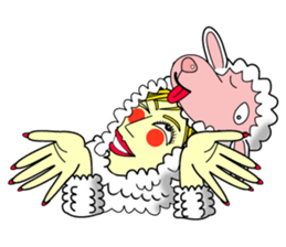 Honny who put on a whole wear of sheep. sticker #4420932