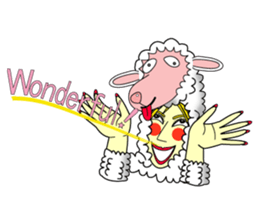 Honny who put on a whole wear of sheep. sticker #4420933