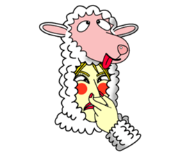 Honny who put on a whole wear of sheep. sticker #4420934