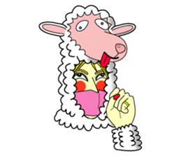 Honny who put on a whole wear of sheep. sticker #4420936
