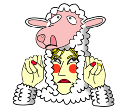 Honny who put on a whole wear of sheep. sticker #4420937