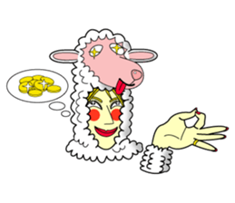Honny who put on a whole wear of sheep. sticker #4420939