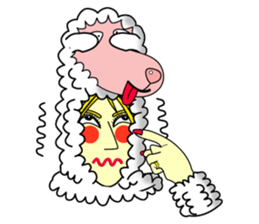 Honny who put on a whole wear of sheep. sticker #4420940