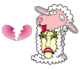 Honny who put on a whole wear of sheep. sticker #4420941