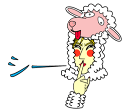 Honny who put on a whole wear of sheep. sticker #4420943