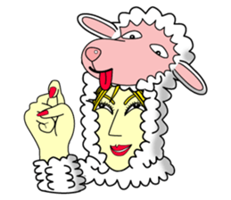 Honny who put on a whole wear of sheep. sticker #4420944