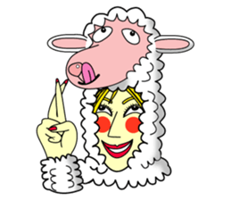 Honny who put on a whole wear of sheep. sticker #4420945