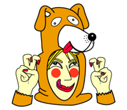 Honny who put on a whole wear of sheep. sticker #4420950