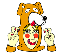 Honny who put on a whole wear of sheep. sticker #4420950