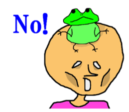 Bull frog and reticent Takagi-kun sticker #4422606