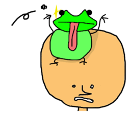 Bull frog and reticent Takagi-kun sticker #4422608