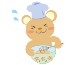 Cute bear and mouse sticker #4424194