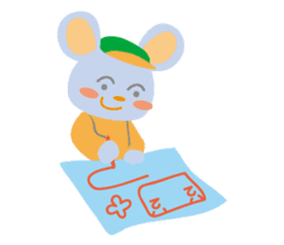 Cute bear and mouse sticker #4424195