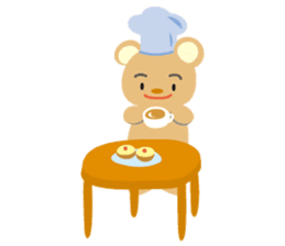 Cute bear and mouse sticker #4424196