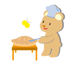 Cute bear and mouse sticker #4424199