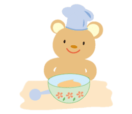 Cute bear and mouse sticker #4424201