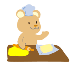 Cute bear and mouse sticker #4424203