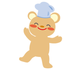 Cute bear and mouse sticker #4424205