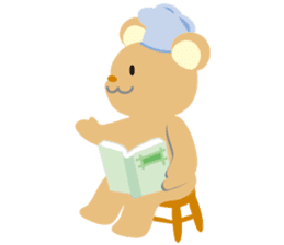 Cute bear and mouse sticker #4424206