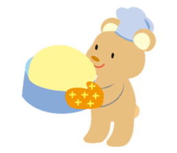 Cute bear and mouse sticker #4424208