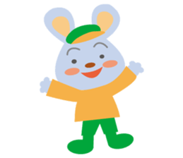 Cute bear and mouse sticker #4424220