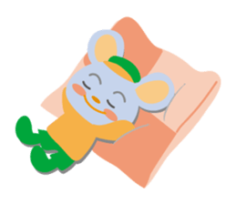 Cute bear and mouse sticker #4424222