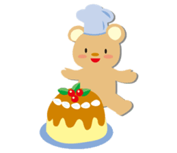 Cute bear and mouse sticker #4424223