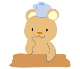 Cute bear and mouse sticker #4424225